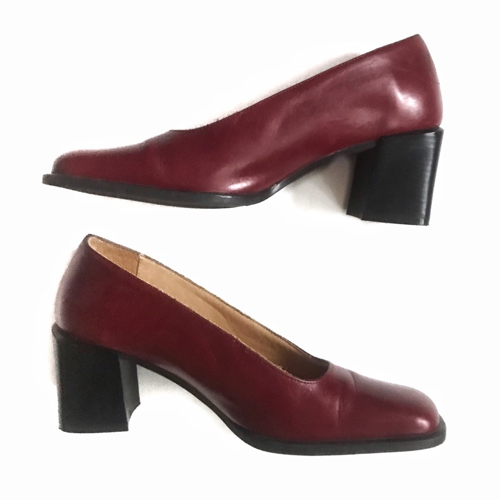 Vintage Pegabo Italian Leather Heels Oxblood 90s
